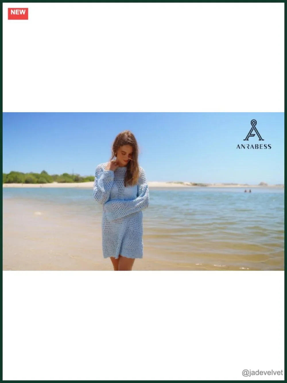 Crochet Knit Swim Cover Up Dress Long Sleeve Hollow Out Beach Dress